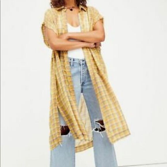 New Free People Isabelle Plaid Maxi top size S and XS - Picture 1 of 12
